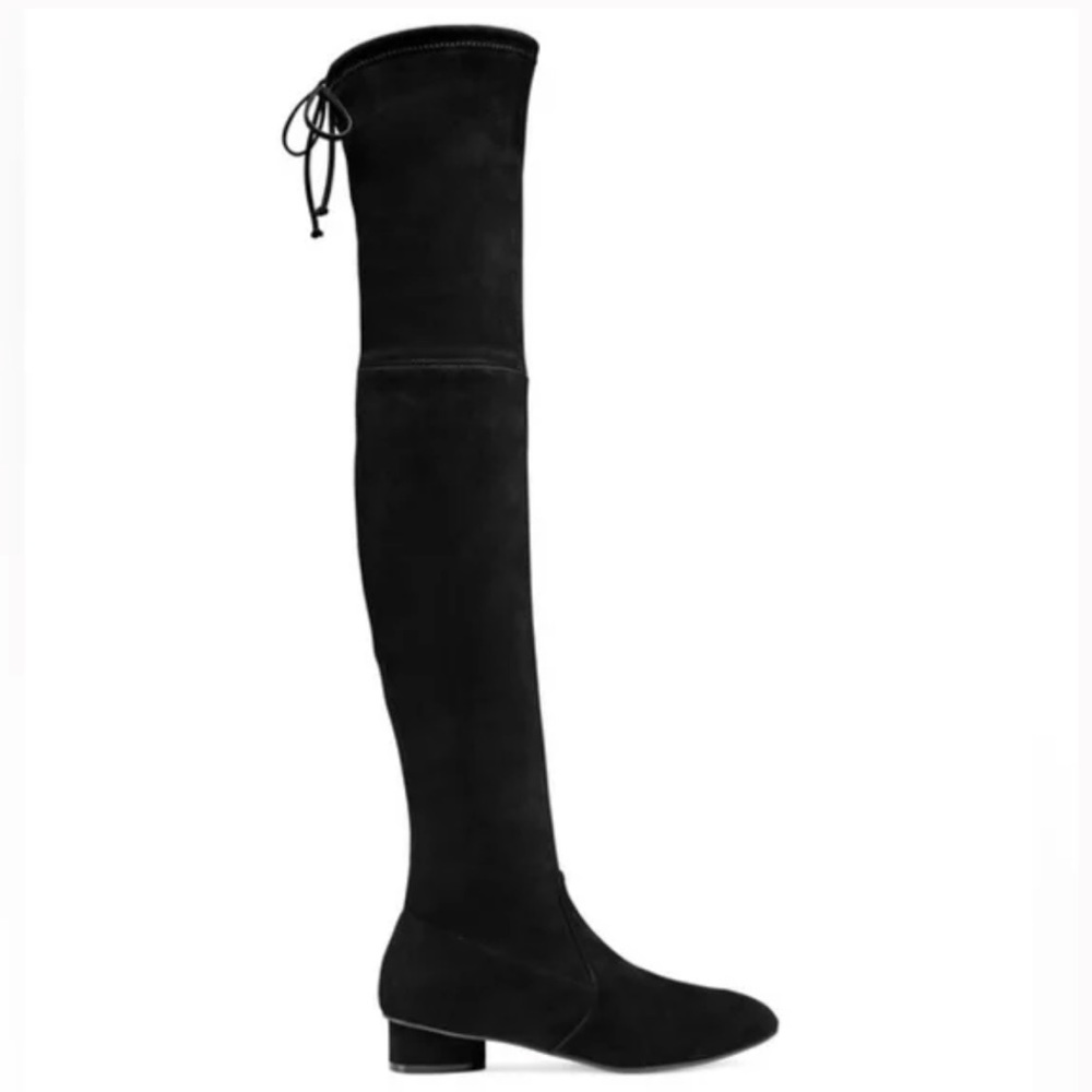 Stuart Weitzman Black Over-the-Knee Suede Boots